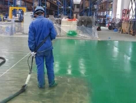 噴涂聚脲涂料車(chē)間地坪施工案例